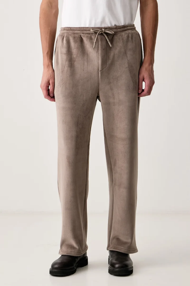 BOSS Green  pantaloni straight pentru bărbați din catifea reiată JT_Cord Long
