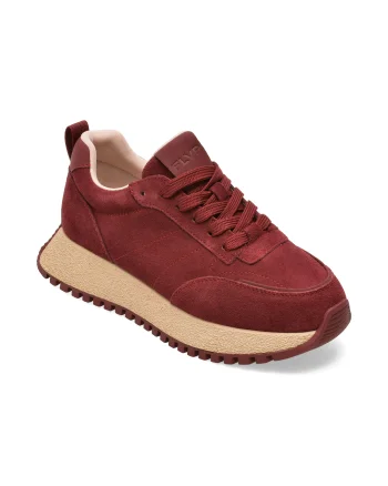 Pantofi sport FLAVIA PASSINI rosii, 89079Y, din piele intoarsa