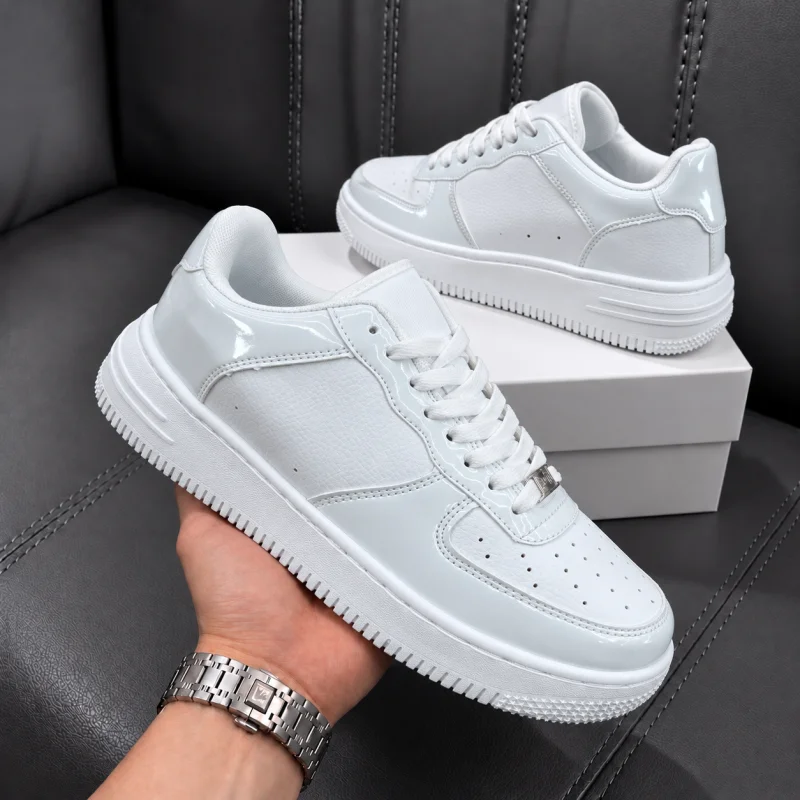 Adidasi barbati casual albi k36