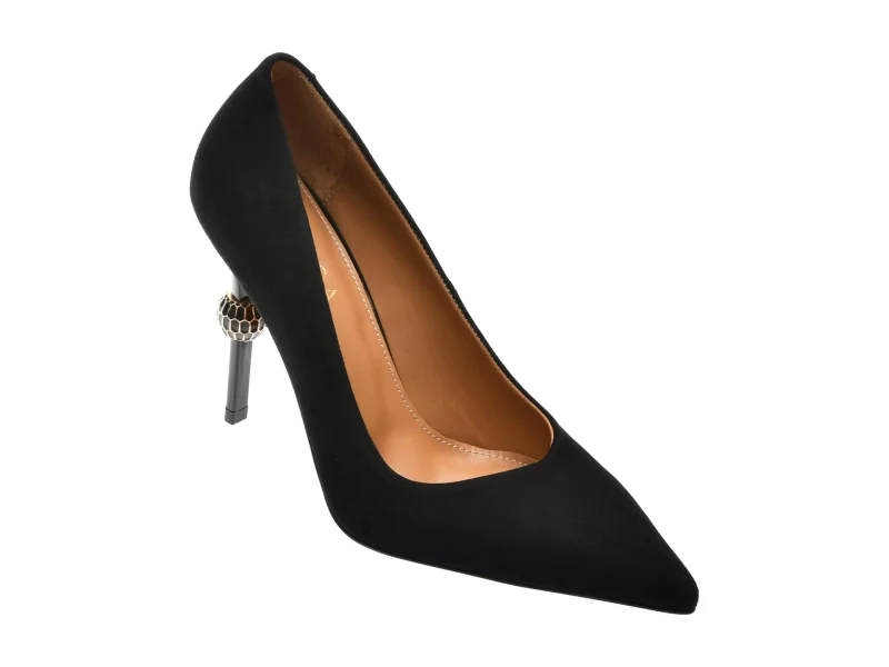 Pantofi eleganti EPICA negri, 1043547, din piele intoarsa