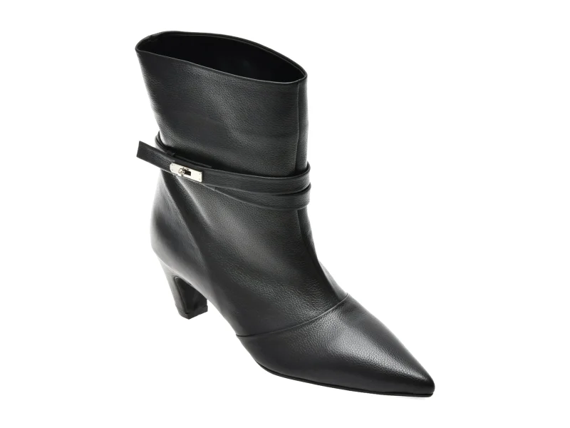 Botine elegante EPICA negre, 3691825, din piele naturala