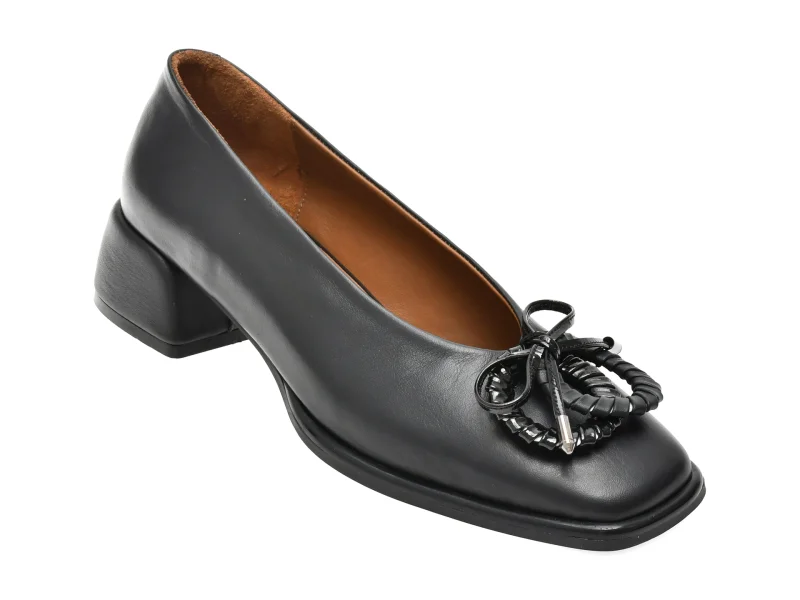 Pantofi EPICA negri, 669B903, din piele naturala