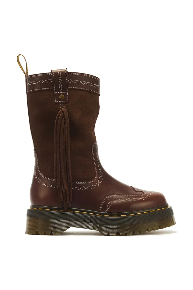 Dr. Martens  botine pentru femei din piele Fringe Mid