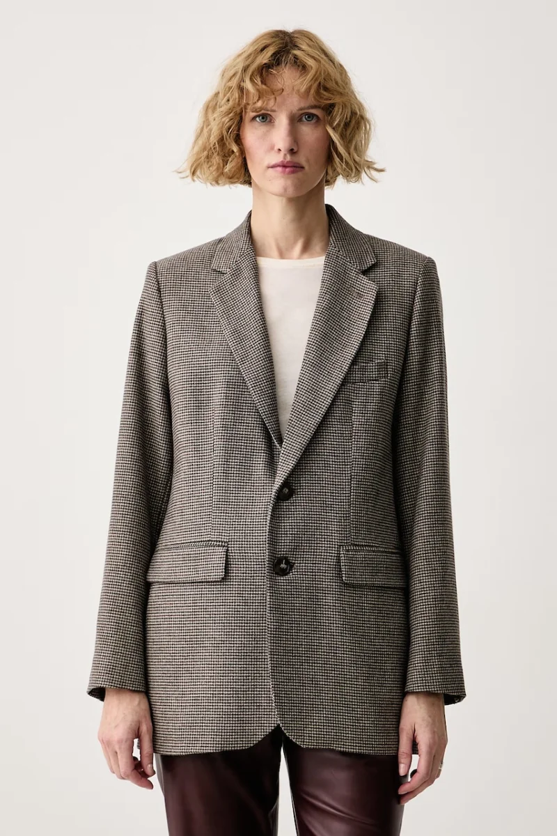 A.P.C.  sacou cu un singur rând de nasturi pentru femei cu lână veste annie