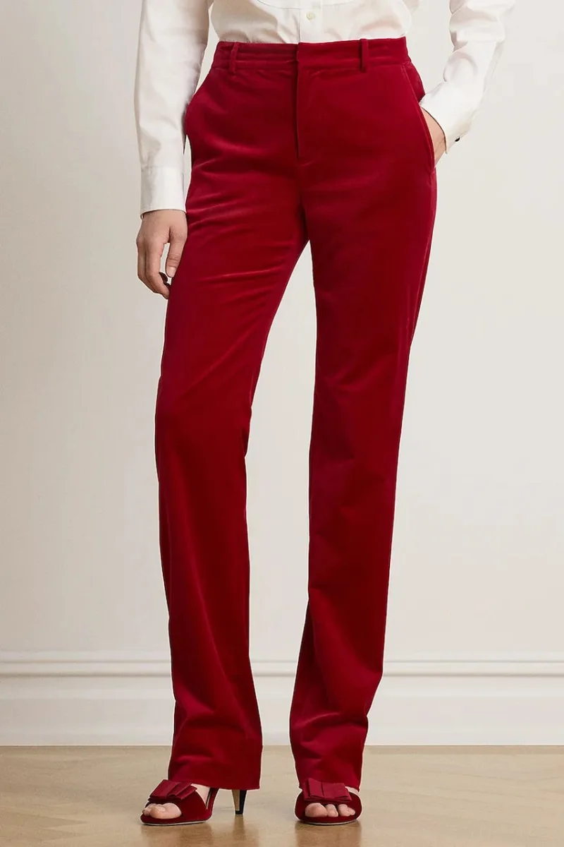 Lauren Ralph Lauren  pantaloni straight pentru femei din bumbac cu elastan
