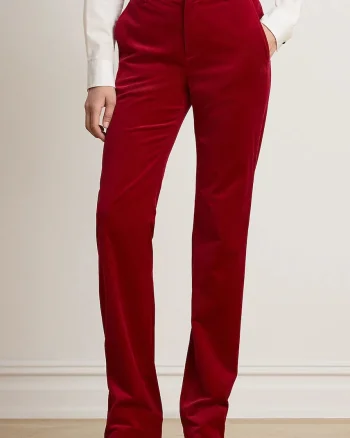 Lauren Ralph Lauren  pantaloni straight pentru femei din bumbac cu elastan