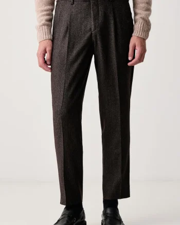 Barbour  pantaloni slim fit pentru bărbați cu lână Carlton