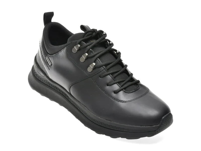 Pantofi sport GEOX negri, U56HMA, din piele naturala