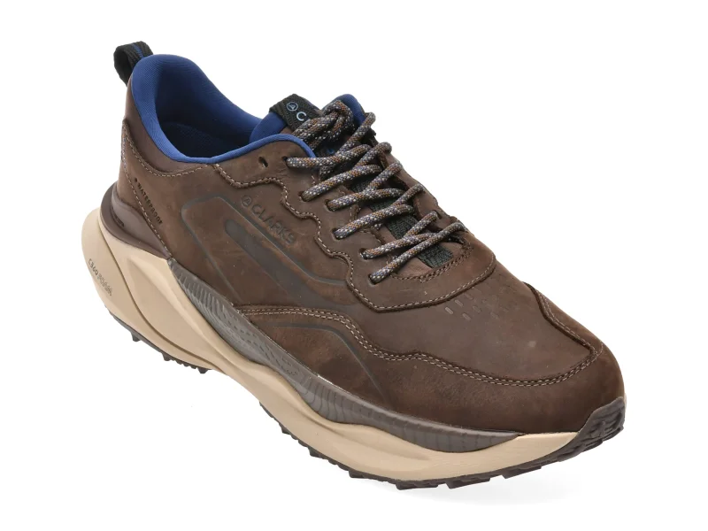 Pantofi sport CLARKS maro, PACE TRAIL LO, din piele naturala