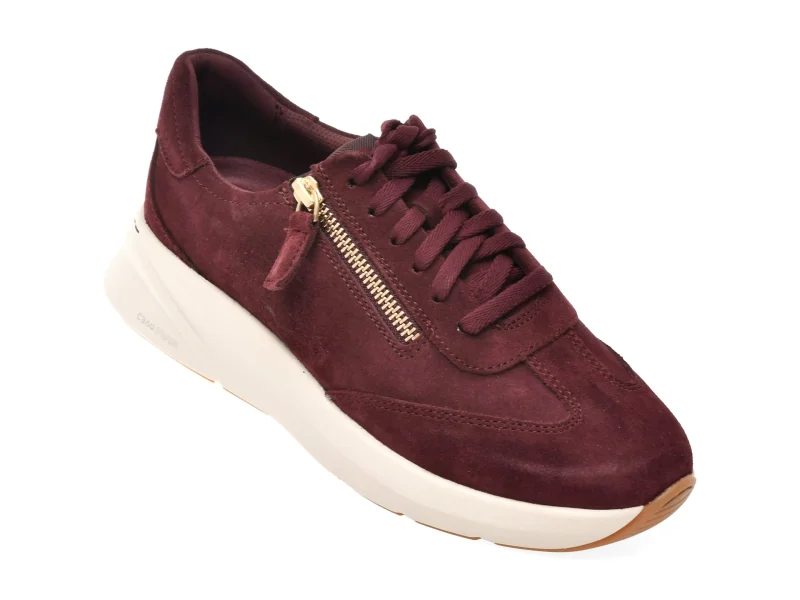 Pantofi sport CLARKS visinii, CODE R R UN, din piele intoarsa