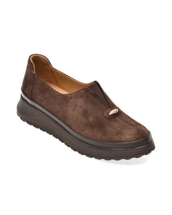 Pantofi IMAGE maro, 381302, din piele intoarsa