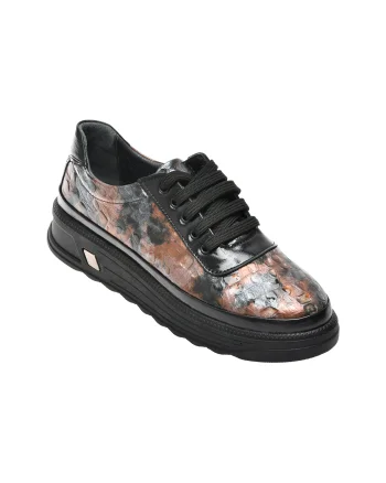 Pantofi IMAGE multicolor, 15707, din piele naturala lacuita