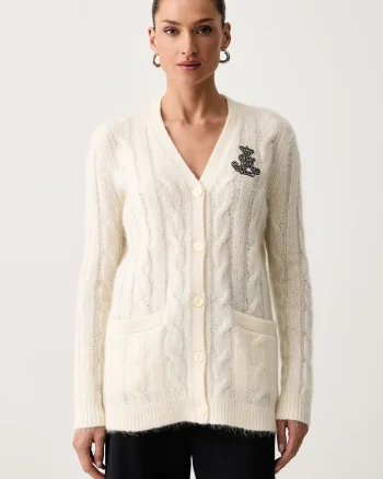 Lauren Ralph Lauren  pulover cu fermoar pentru femei cu adaos de lână și mohair