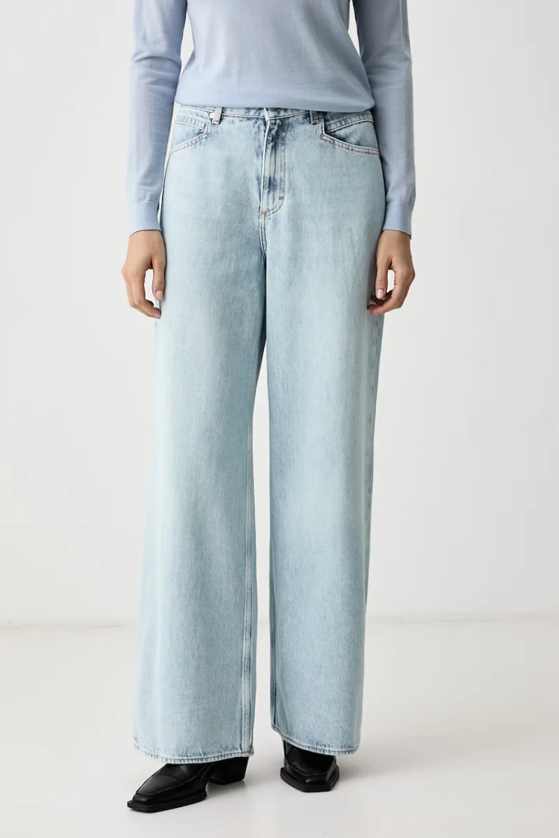 BOSS Orange  blugi wide leg pentru femei C_EMMA MR 1.0