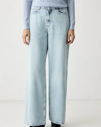 BOSS Orange  blugi wide leg pentru femei C_EMMA MR 1.0