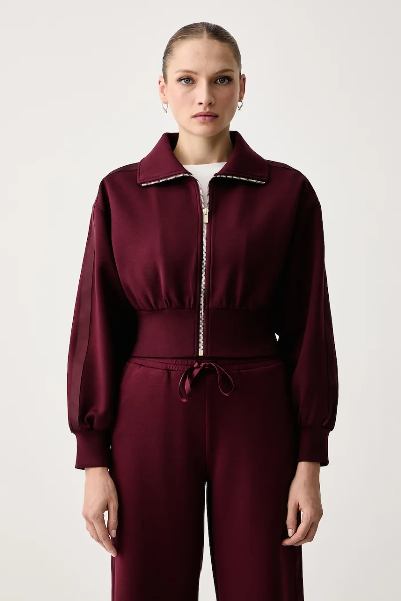Twinset  hanorac cu fermoar pentru femei cu vâscoză