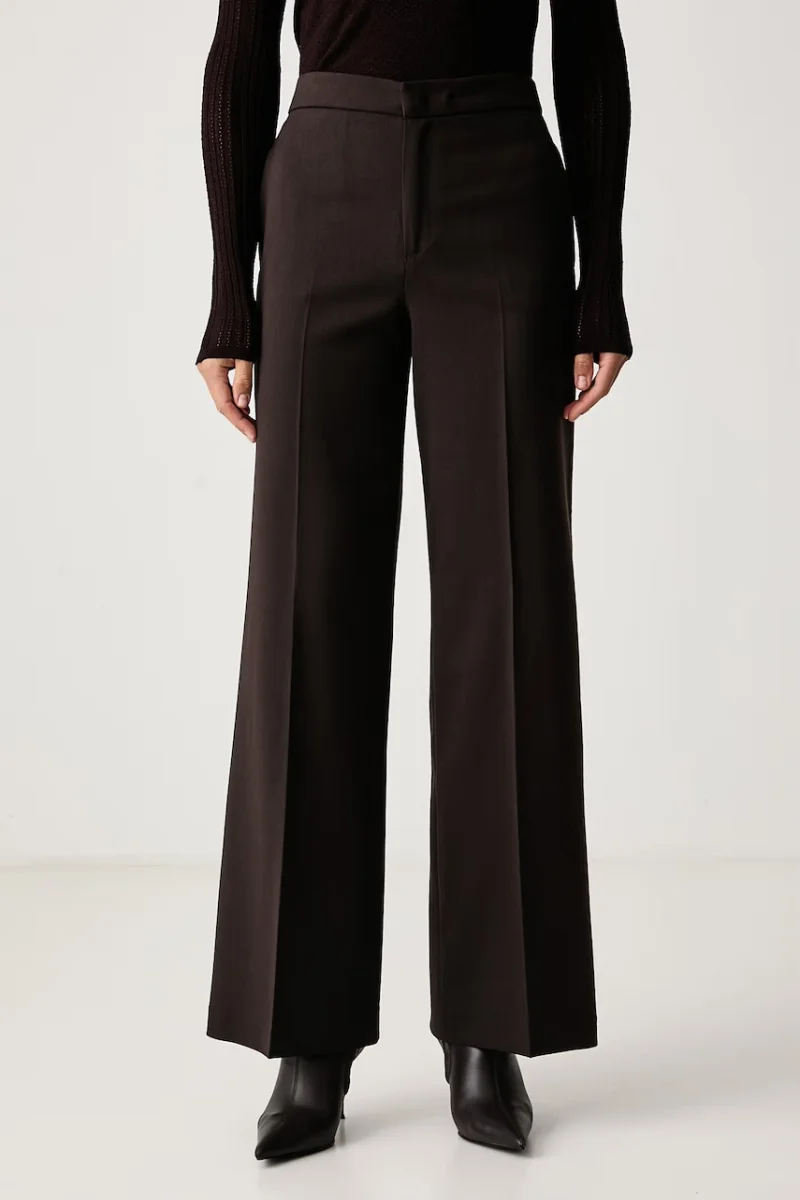 Twinset  pantaloni straight pentru femei cu amestec de lână
