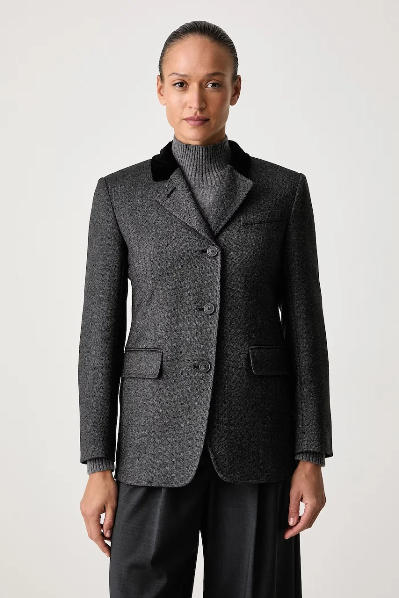 Weekend Max Mara  sacou cu un singur rând de nasturi pentru femei din lână WKIMARTORA