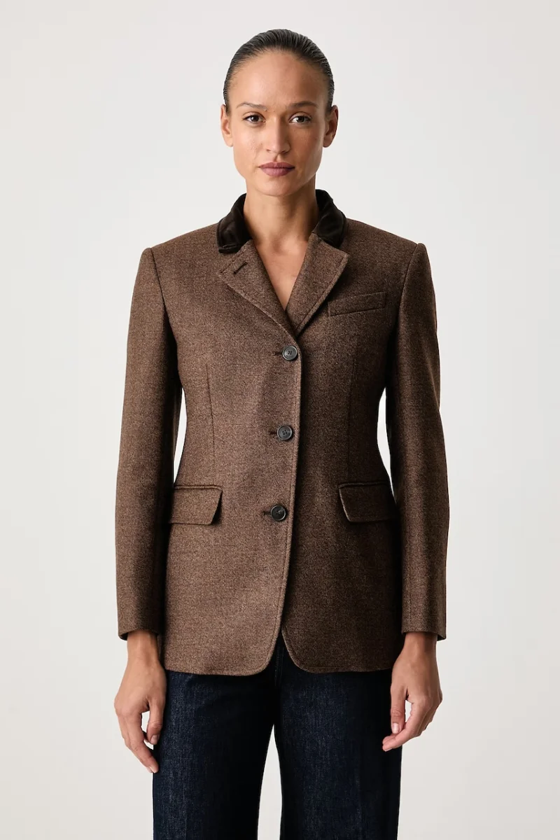 Weekend Max Mara  sacou cu un singur rând de nasturi pentru femei din lână WKIMARTORA