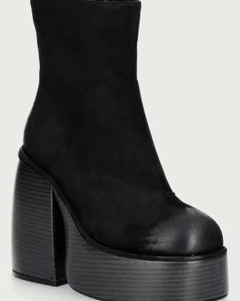 Buffalo  botine cu toc pentru femei Heart Bootie Stack